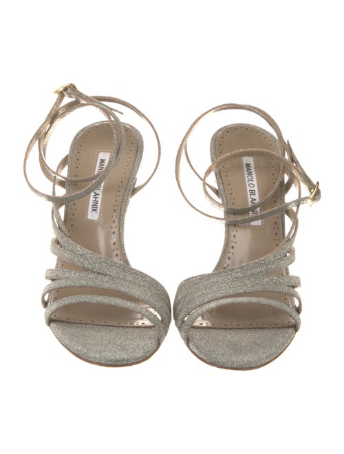 Manolo Blahnik Glitter Glitter Accents Sandals
