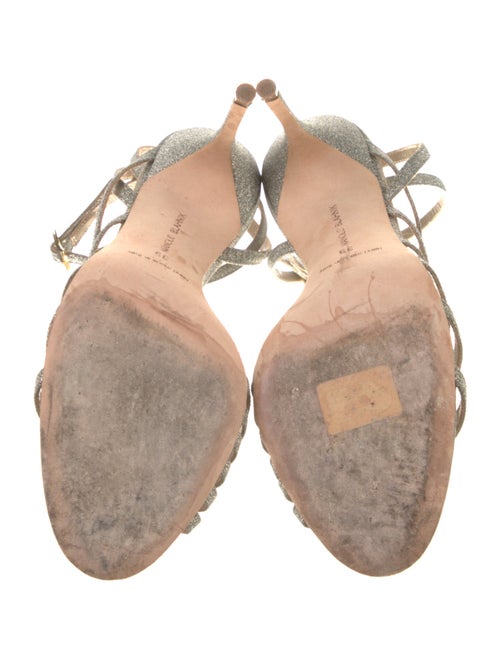 Manolo Blahnik Glitter Glitter Accents Sandals