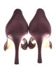 Manolo Blahnik Satin Crystal Embellishments Sandals