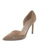 Manolo Blahnik Suede D'Orsay Pumps