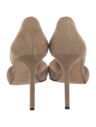 Manolo Blahnik Suede D'Orsay Pumps