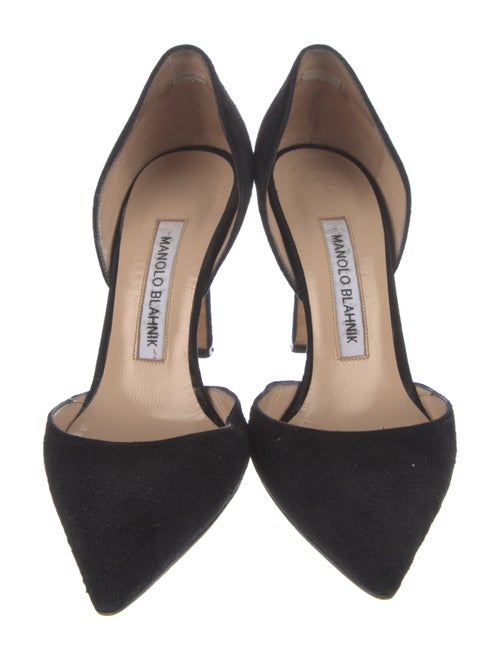 Manolo Blahnik Suede D'Orsay Pumps