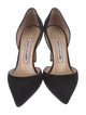 Manolo Blahnik Suede D'Orsay Pumps