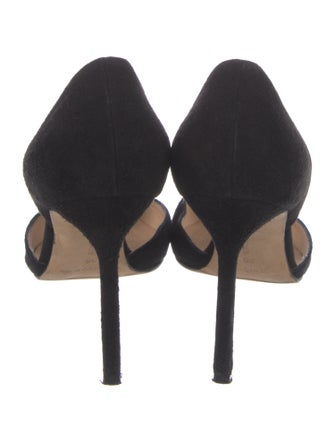 Manolo Blahnik Suede D'Orsay Pumps