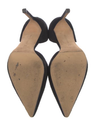 Manolo Blahnik Suede D'Orsay Pumps
