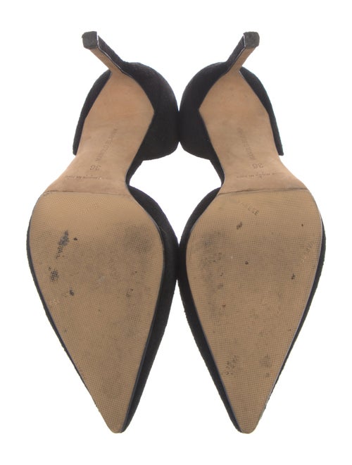 Manolo Blahnik Suede D'Orsay Pumps