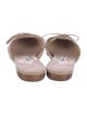 Manolo Blahnik Leather Bow Accents Mules