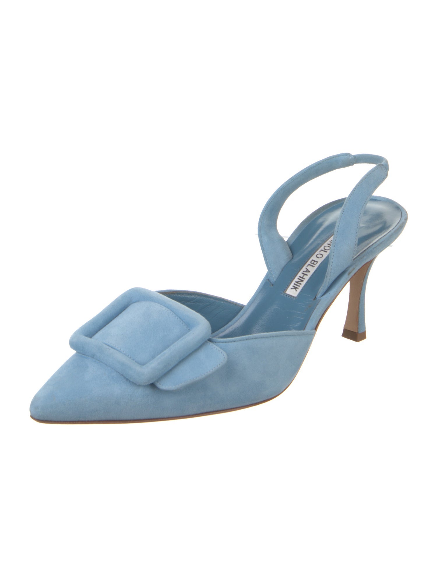 Manolo Blahnik Suede Slingback Sandals