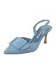 Manolo Blahnik Suede Slingback Sandals