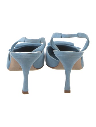 Manolo Blahnik Suede Slingback Sandals