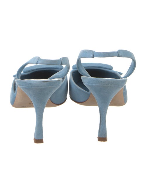 Manolo Blahnik Suede Slingback Sandals