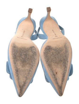 Manolo Blahnik Suede Slingback Sandals