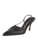 Manolo Blahnik Leather Slingback Pumps