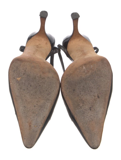 Manolo Blahnik Leather Slingback Pumps