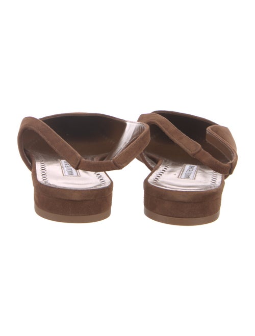 Manolo Blahnik Suede Slingback Flats