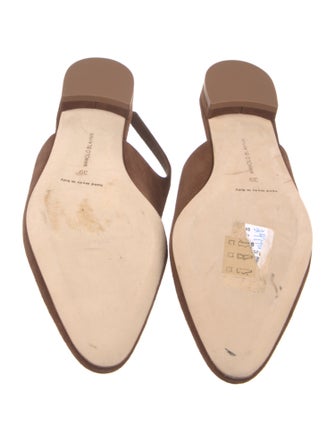 Manolo Blahnik Suede Slingback Flats