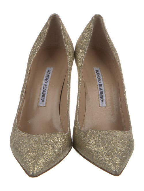 Manolo Blahnik Glitter Glitter Accents Pumps