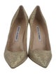 Manolo Blahnik Glitter Glitter Accents Pumps