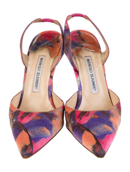 Manolo Blahnik Printed Slingback Pumps