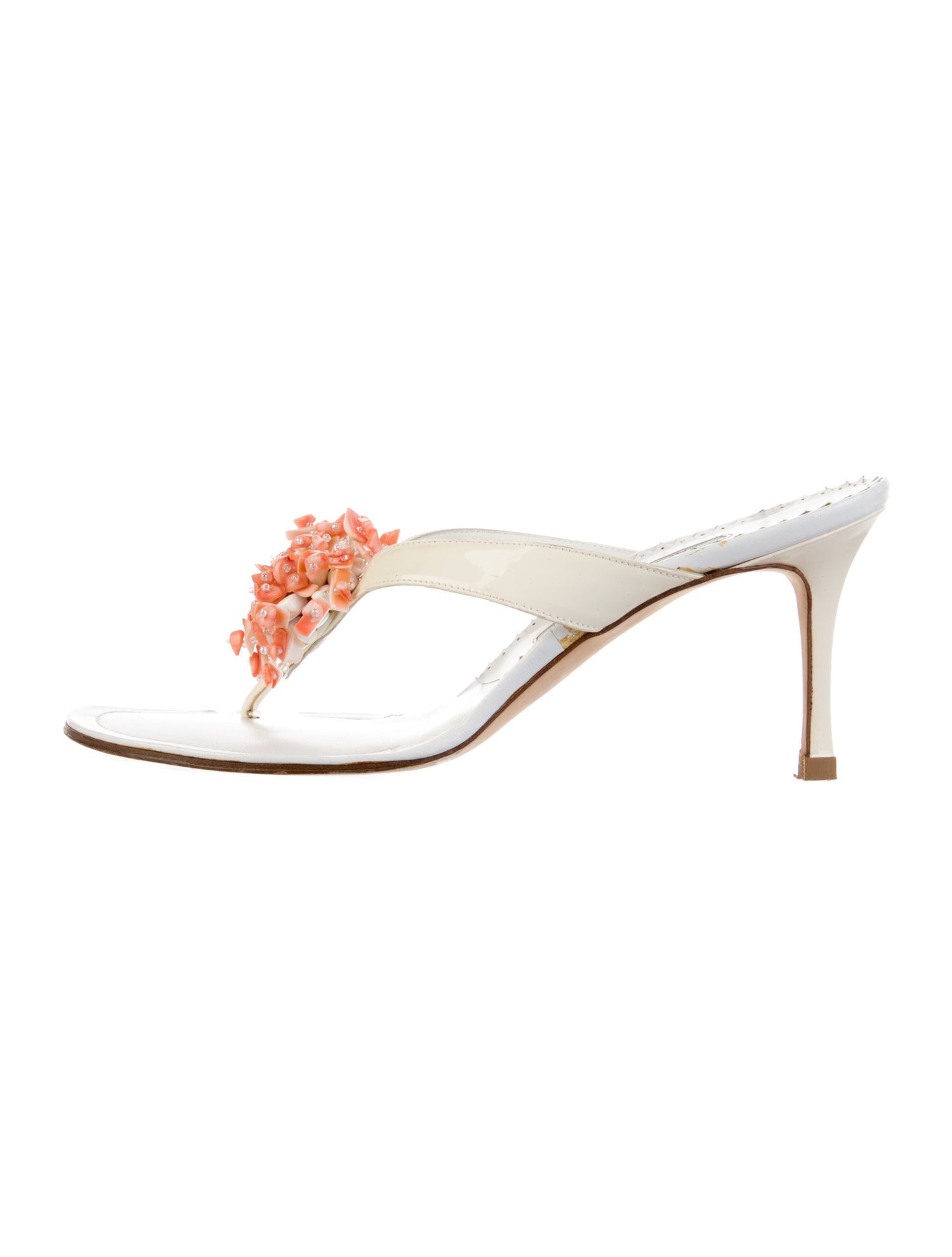 Manolo Blahnik Patent Leather Slides