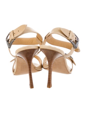 Manolo Blahnik Leather Slingback Sandals