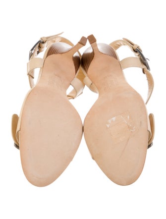 Manolo Blahnik Leather Slingback Sandals