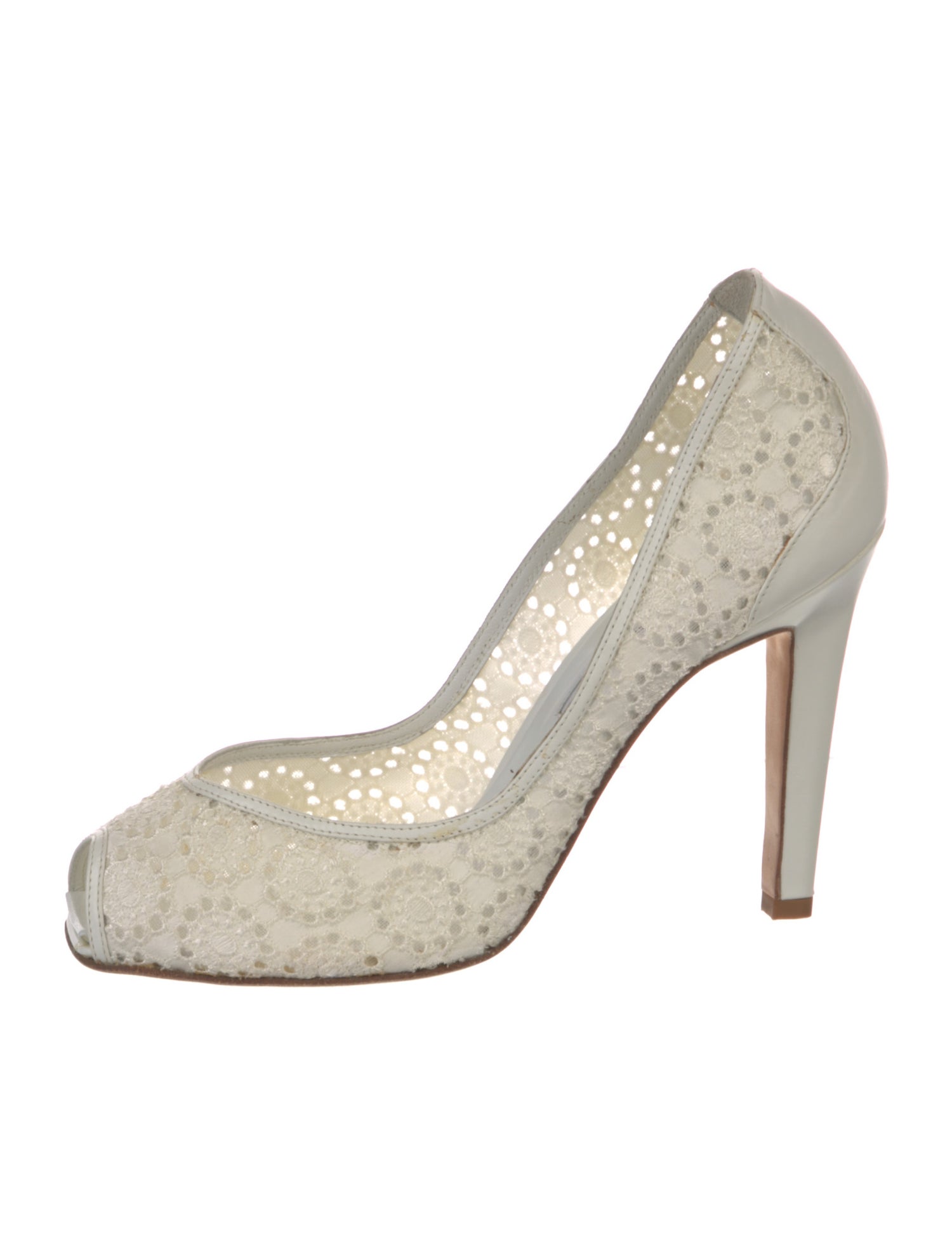 Manolo Blahnik Lace Pumps