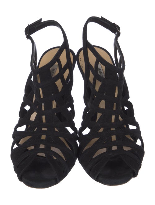 Manolo Blahnik Suede Slingback Pumps