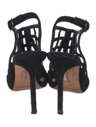 Manolo Blahnik Suede Slingback Pumps