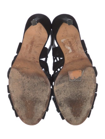 Manolo Blahnik Suede Slingback Pumps