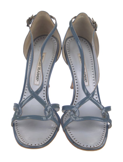 Manolo Blahnik Patent Leather Slingback Sandals