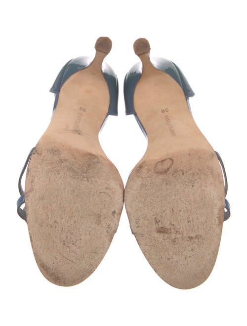 Manolo Blahnik Patent Leather Slingback Sandals