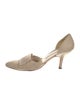 Manolo Blahnik Suede D'Orsay Pumps