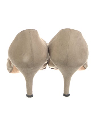 Manolo Blahnik Suede D'Orsay Pumps