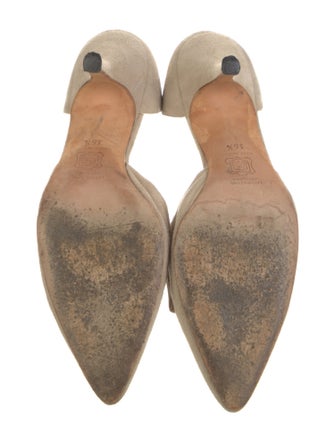 Manolo Blahnik Suede D'Orsay Pumps