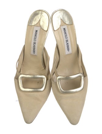 Manolo Blahnik Suede Mules