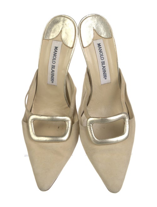 Manolo Blahnik Suede Mules