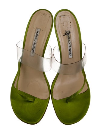 Manolo Blahnik Satin Slides