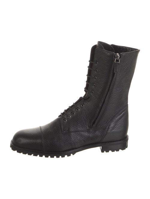 Manolo Blahnik Leather Combat Boots