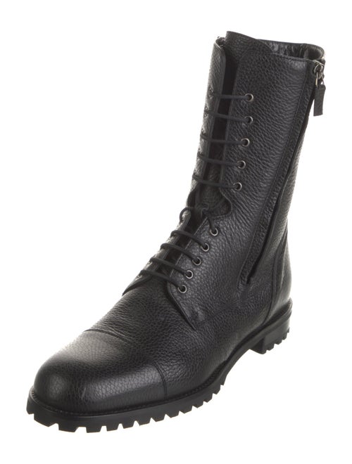 Manolo Blahnik Leather Combat Boots