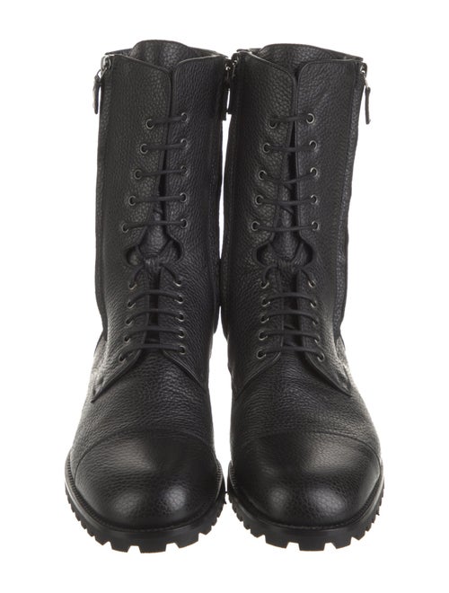 Manolo Blahnik Leather Combat Boots