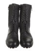 Manolo Blahnik Leather Combat Boots