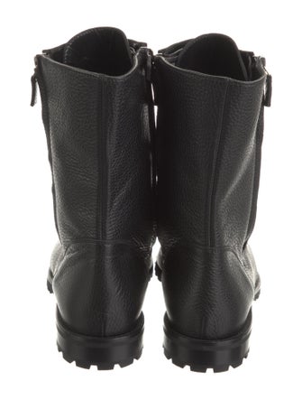 Manolo Blahnik Leather Combat Boots