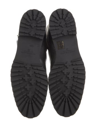 Manolo Blahnik Leather Combat Boots