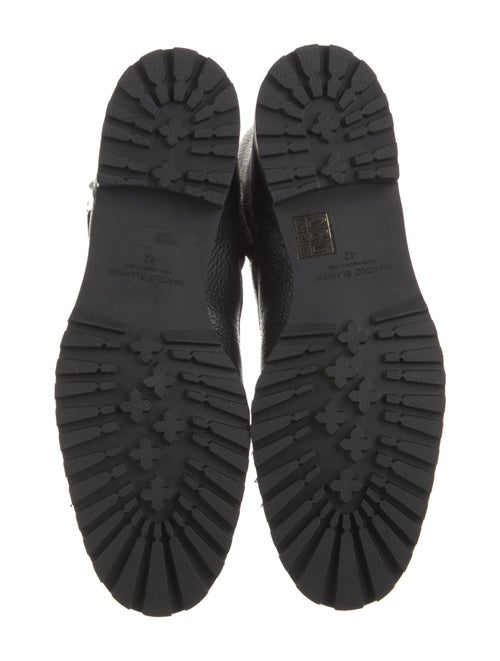 Manolo Blahnik Leather Combat Boots