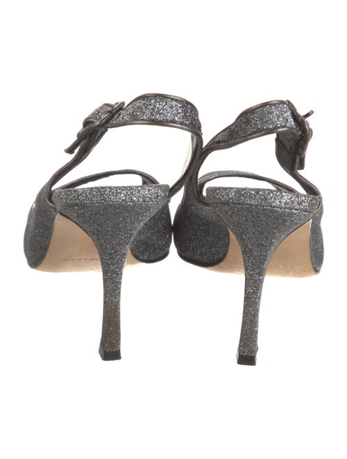 Manolo Blahnik Glitter Slingback Sandals