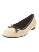 Manolo Blahnik Straw Colorblock Pattern Ballet Flats
