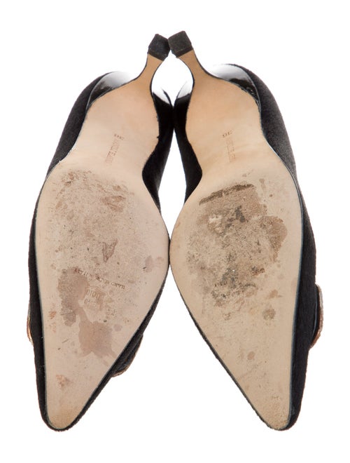 Manolo Blahnik Ponyhair Crystal Embellishments Pumps