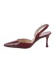 Manolo Blahnik GG Embossed Alligator Slingback Pumps