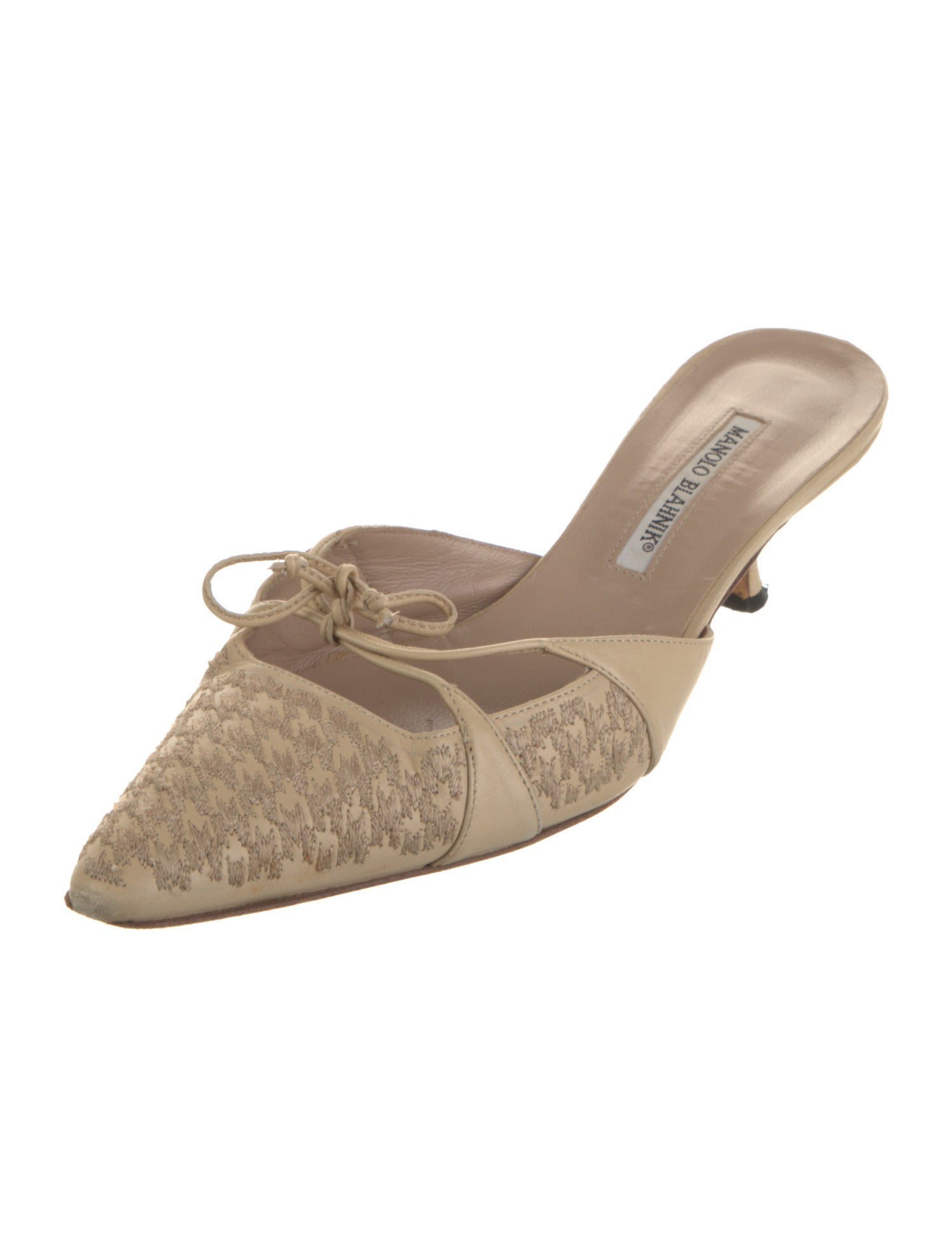 Manolo Blahnik Leather Mules